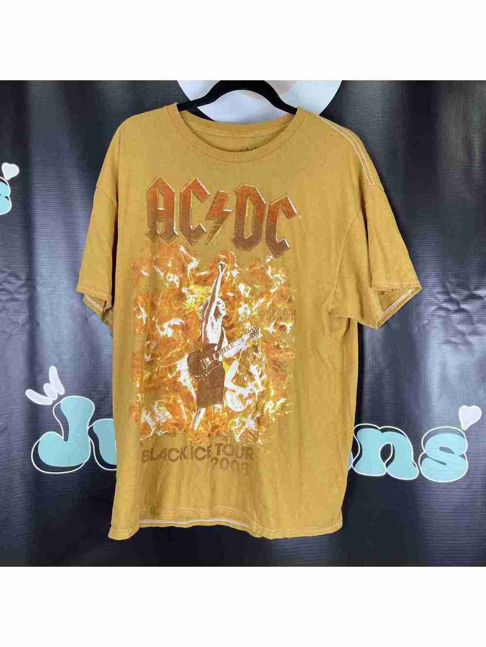 ACDC Back Ice Tour 2008 Yellow T-shirt